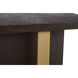 Lars 23.75 X 23.75 inch Espresso / Antique Brass Side Table